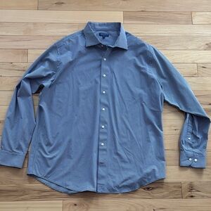 Peter Millar Navy Checkered Button Down Shirt